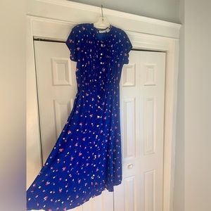 Vintage Liz Claiborne blue floral dress